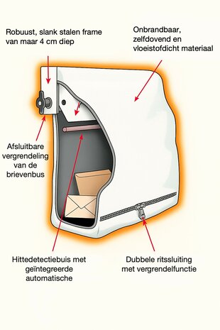 Brandveilige Zelfblussende Brievenbus